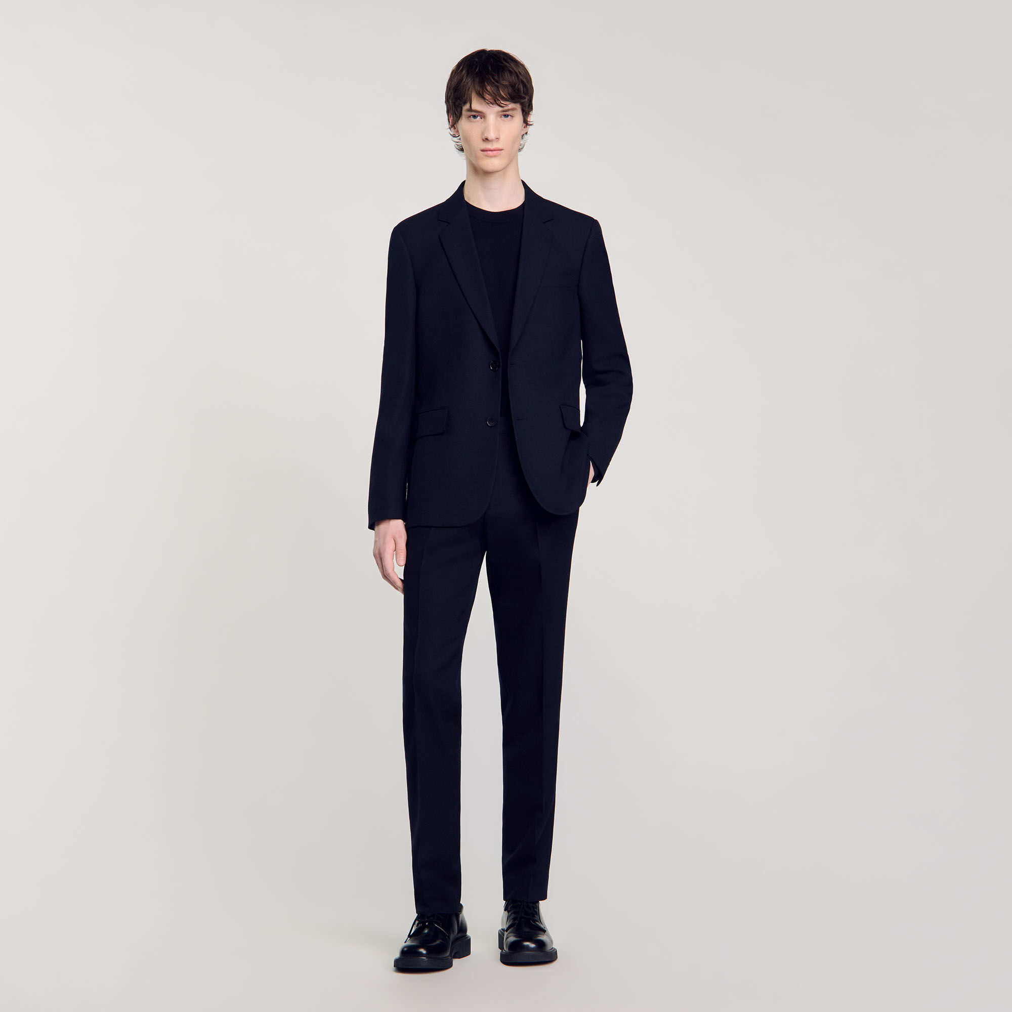Veste en cuir homme sandro top