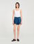 Short en denim strassé