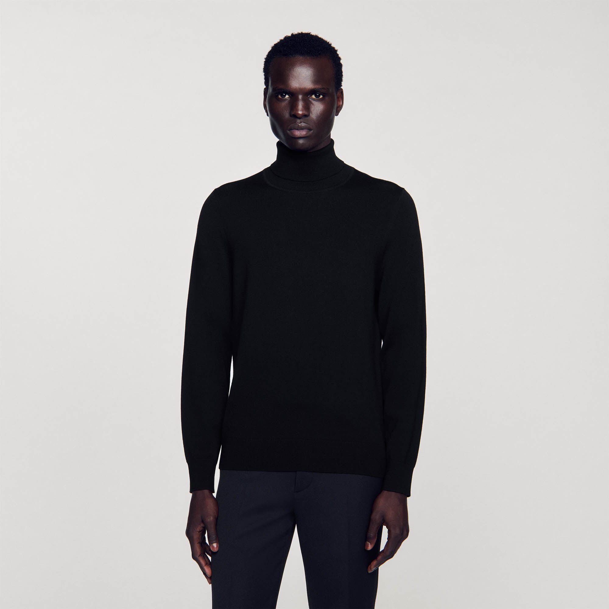 Pull à col roulé en laine Homme