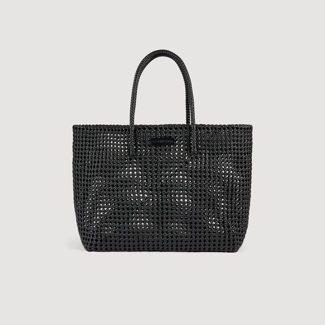 Cabas tress&eacute; avec patch