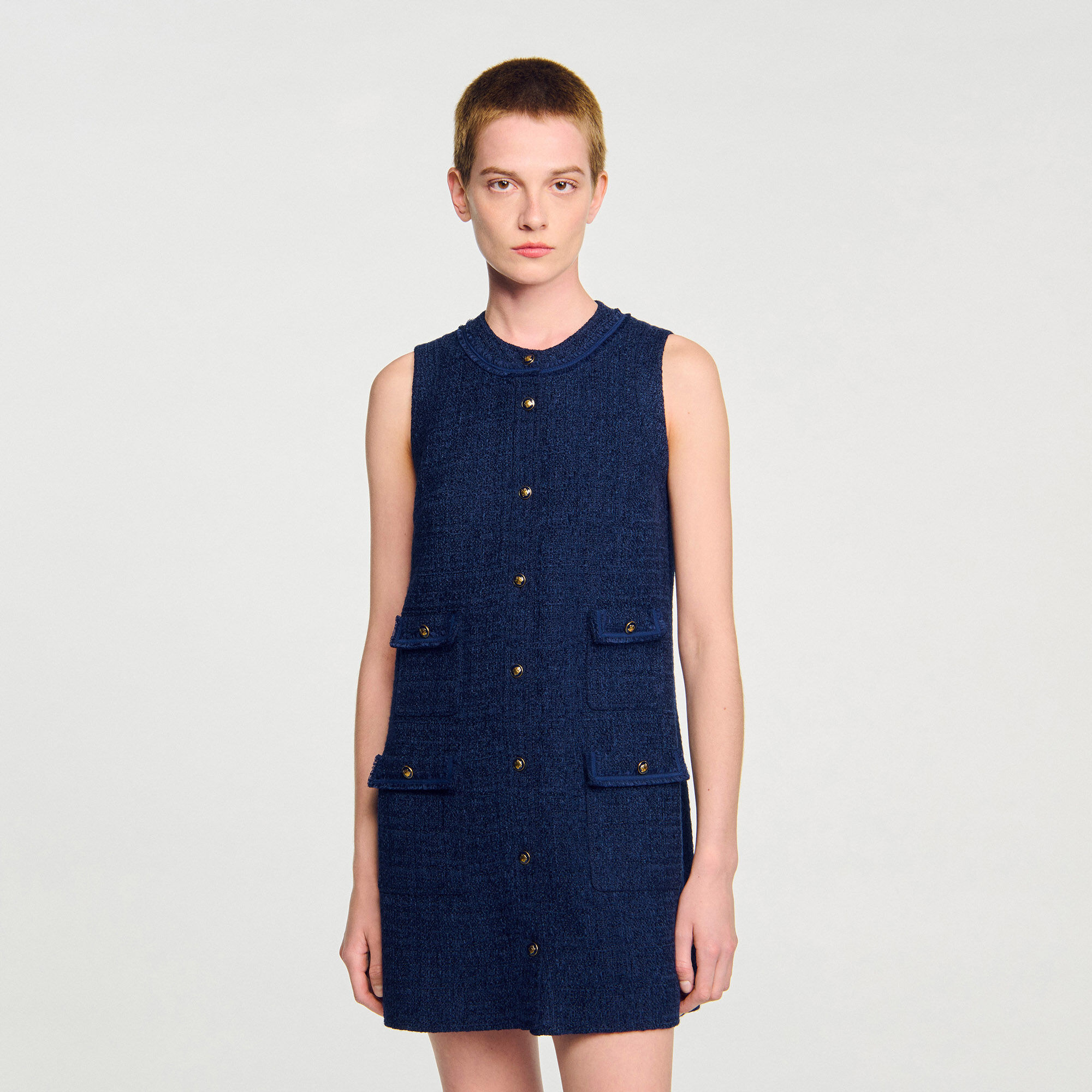 Robe courte en tweed