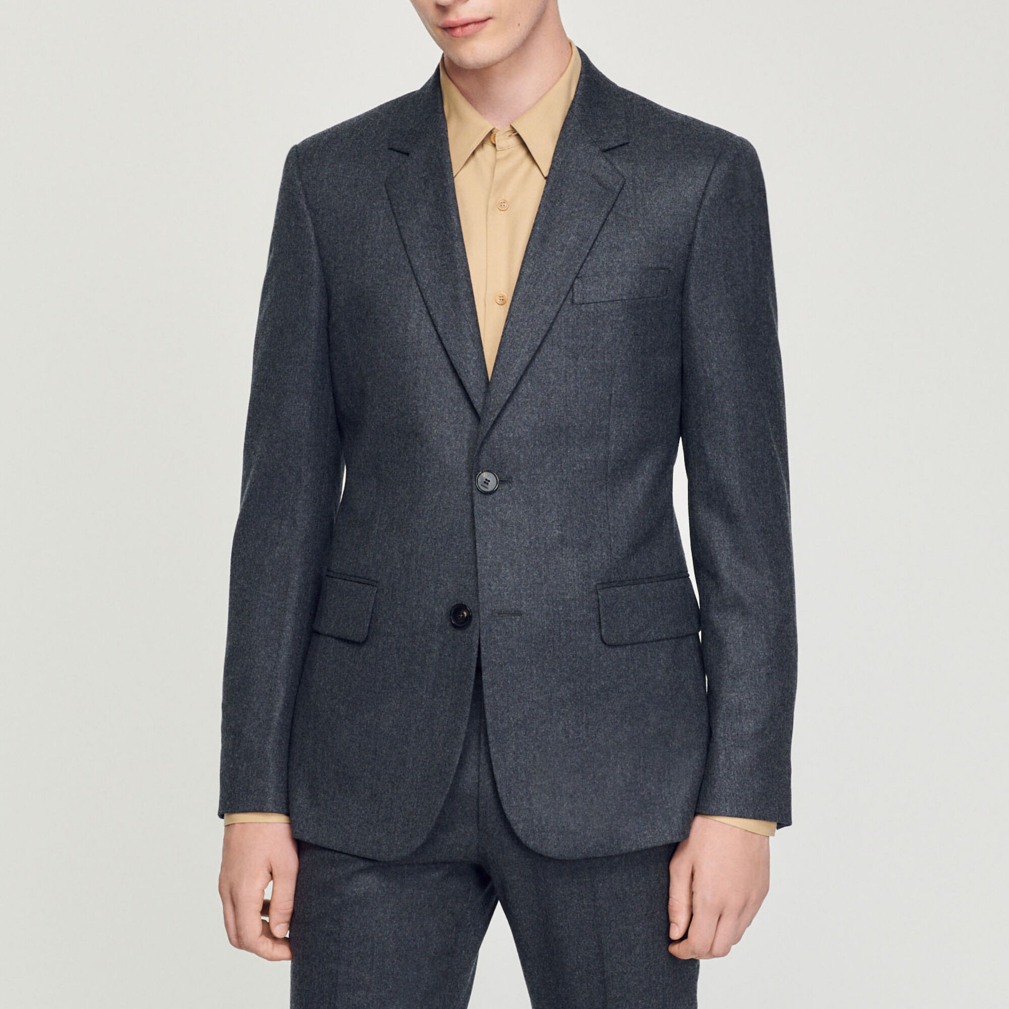 Veste de costume en flanelle
