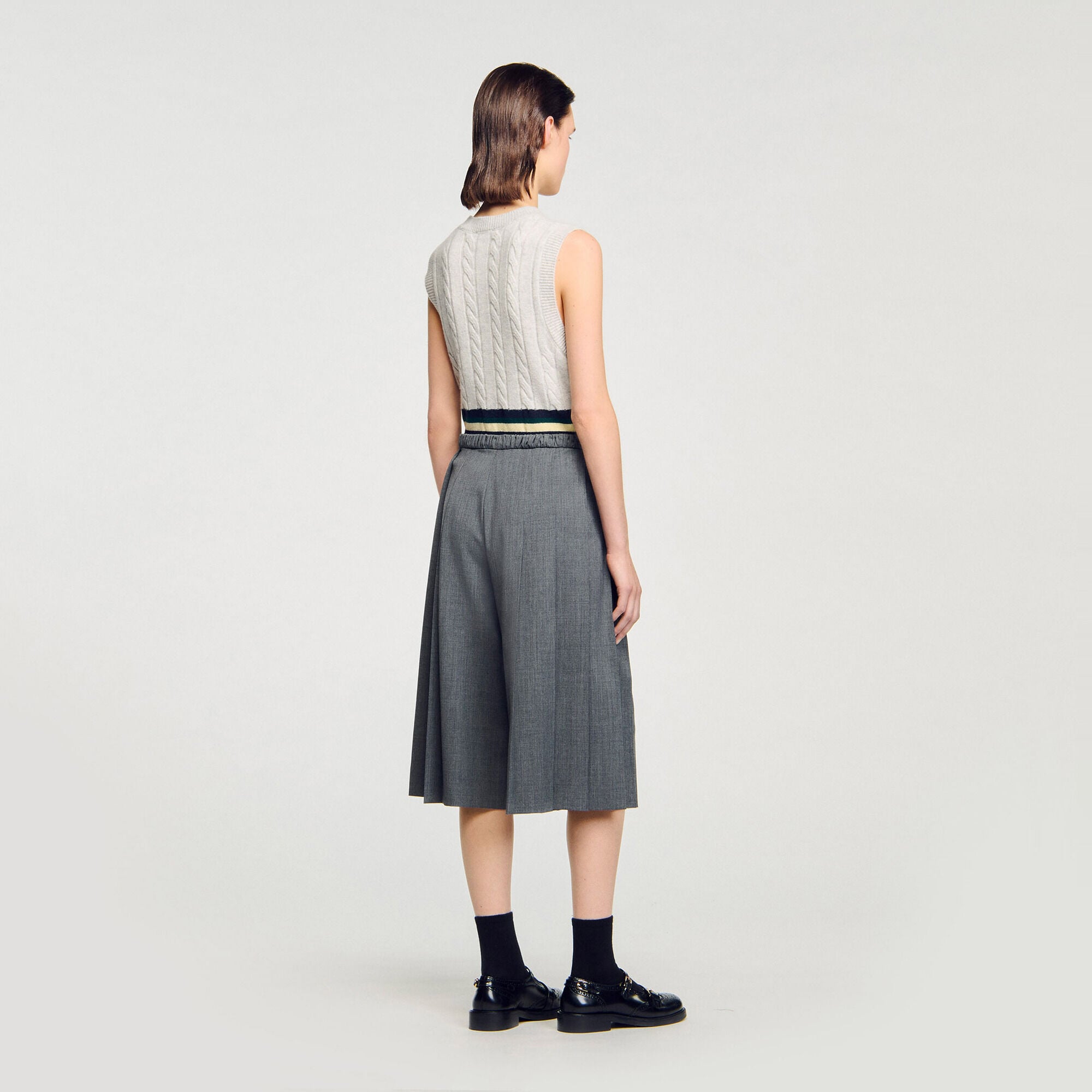 Short long pliss&eacute; - Femme | Sandro Paris