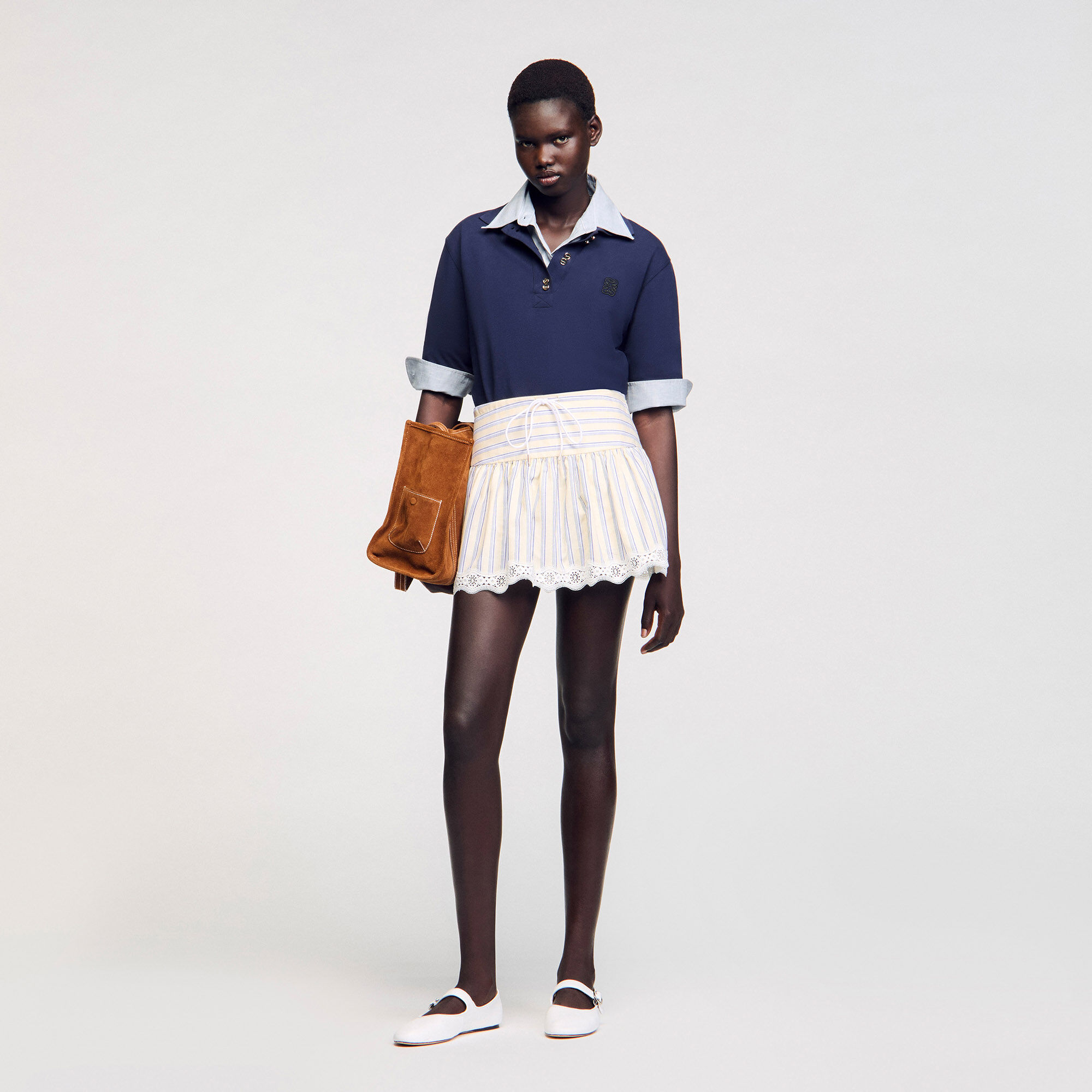 Short jupe à rayures