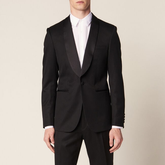 Veste de smoking en grain de poudre