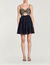 Robe bicolore brod&eacute;e