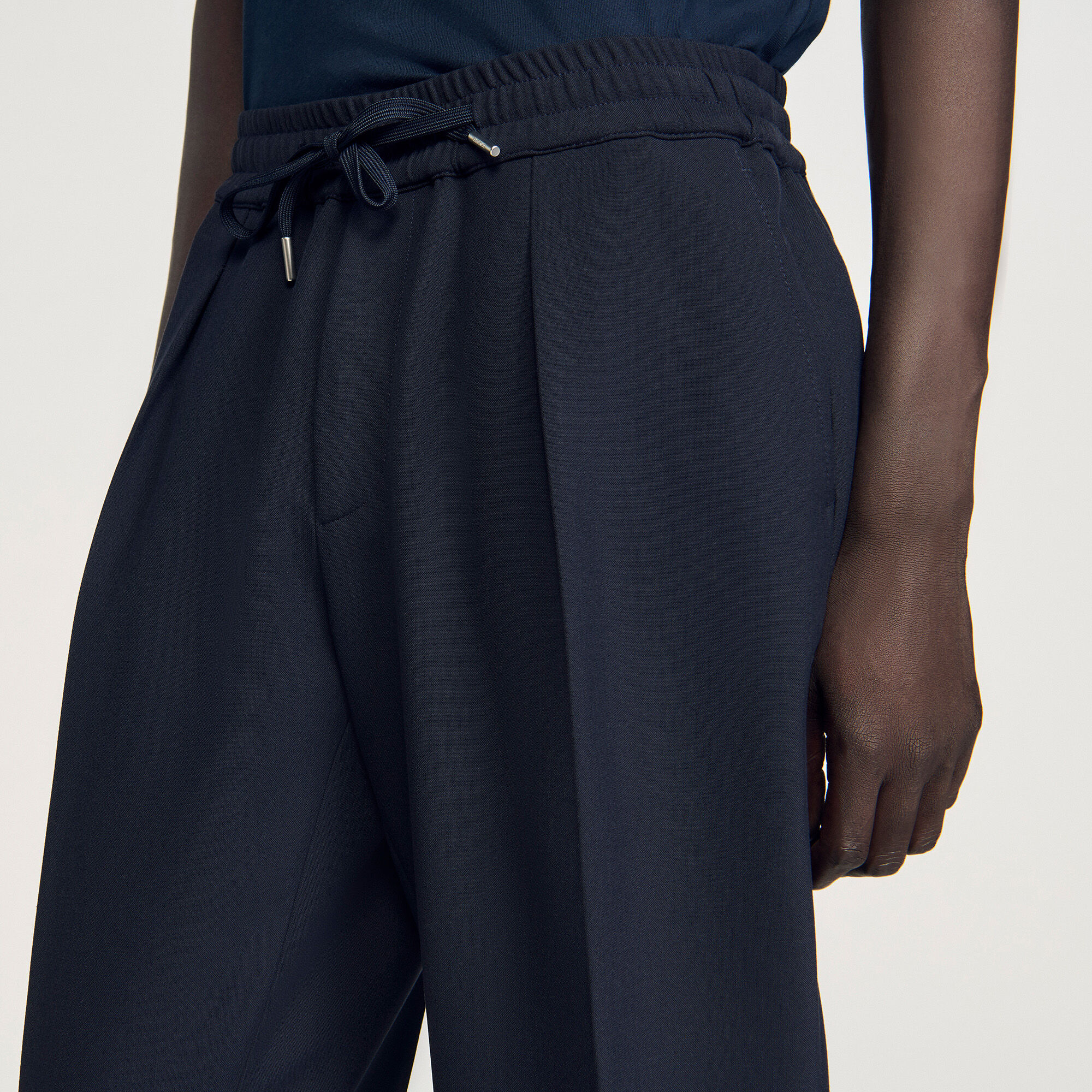 Pantalon droit élastiqué