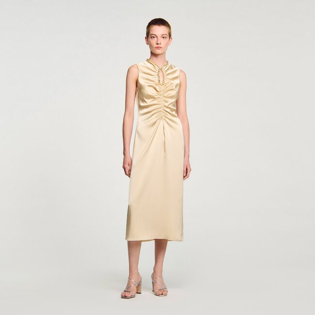 Robe midi à strass