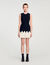 Robe courte en maille bicolore