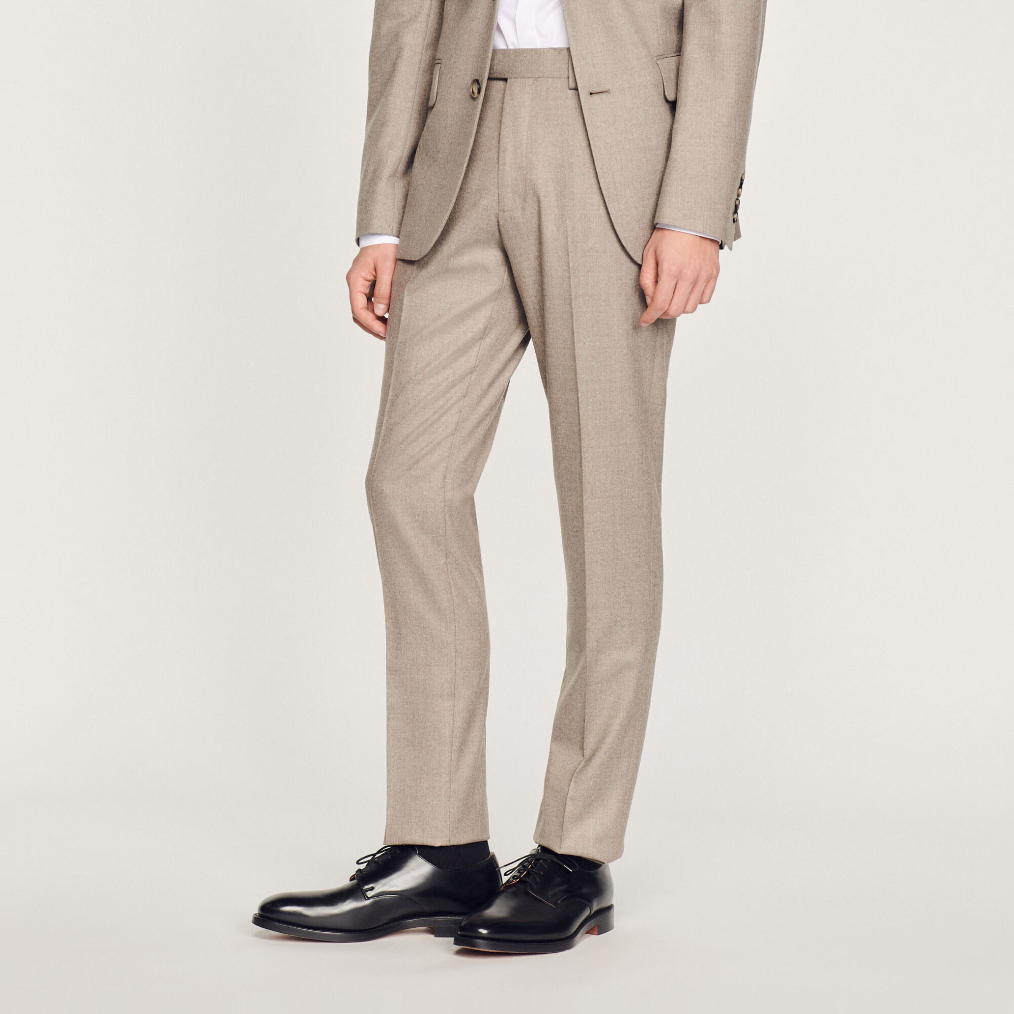 Pantalon de costume en flanelle
