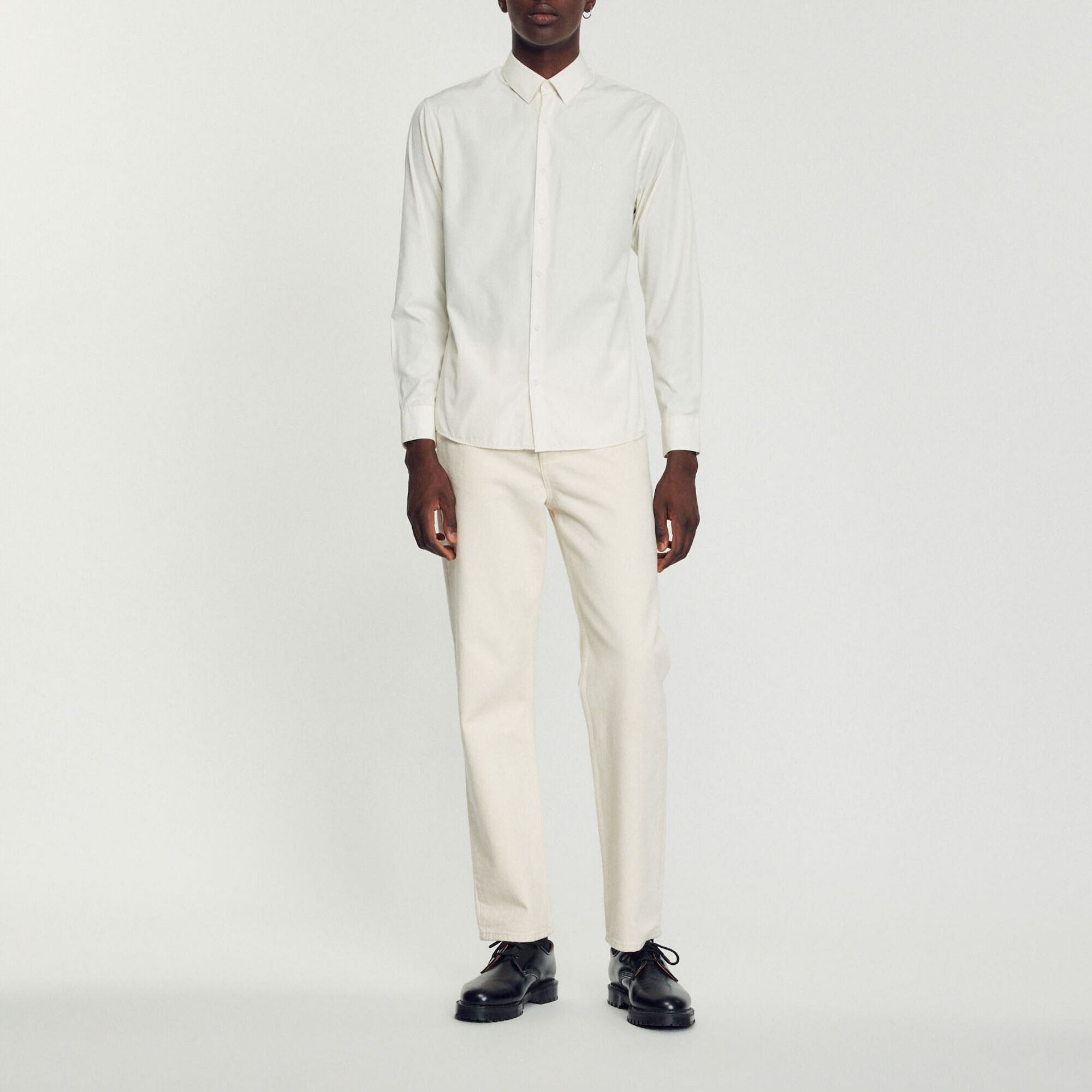 Chemise en coton avec broderie signature