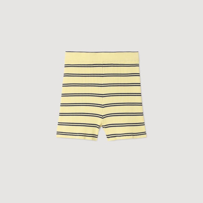 Short en maille à rayures