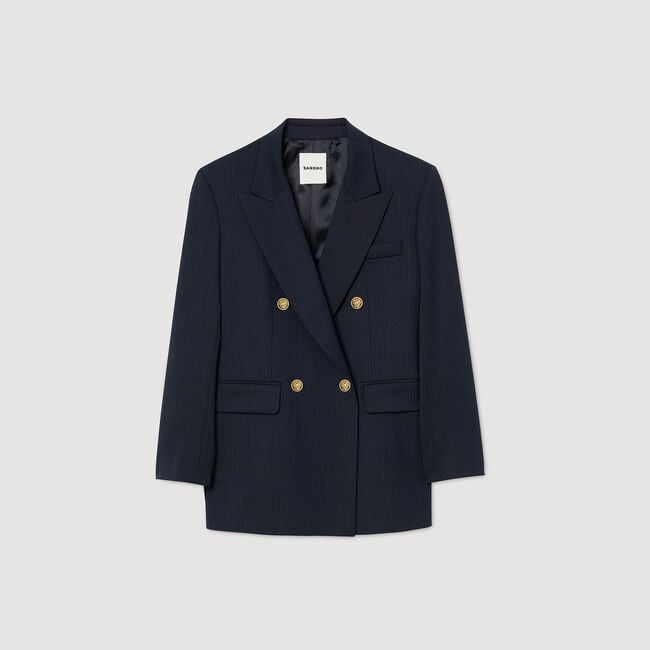 Veste à fines rayures