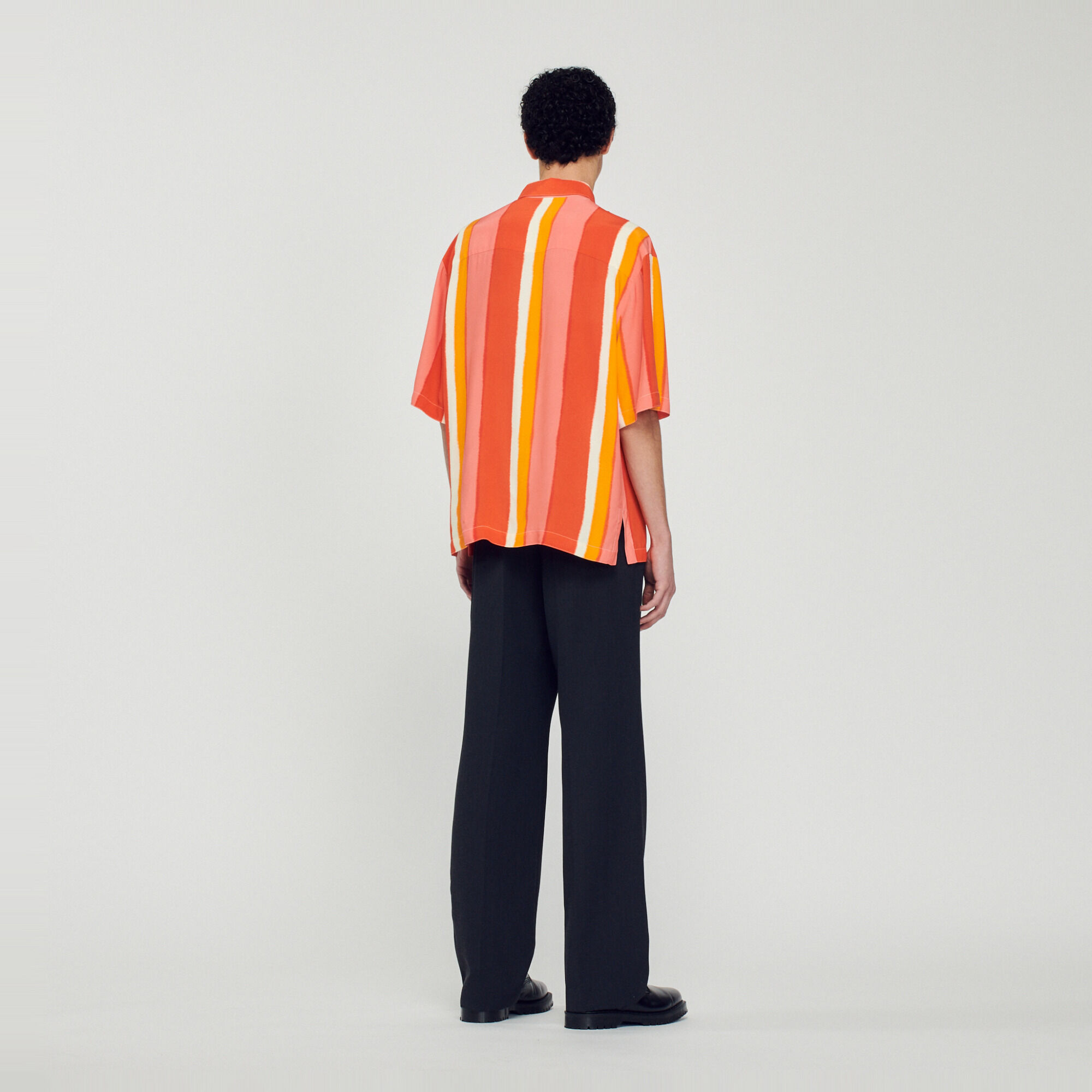 Chemise fluide rayée manches courtes