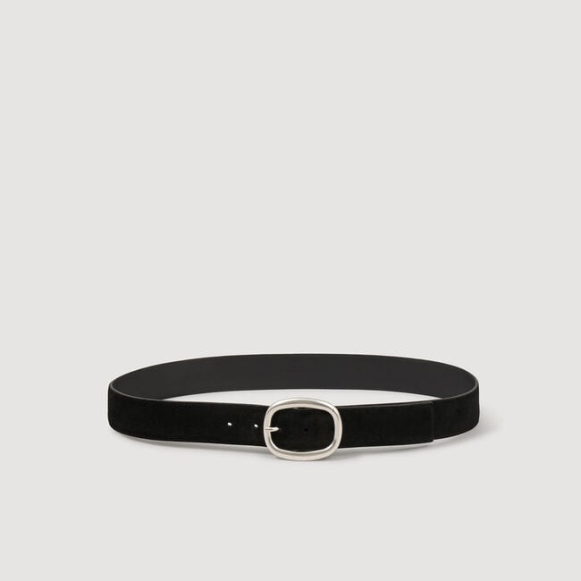 Ceinture large en cuir