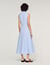Robe longue en coton &agrave; rayures