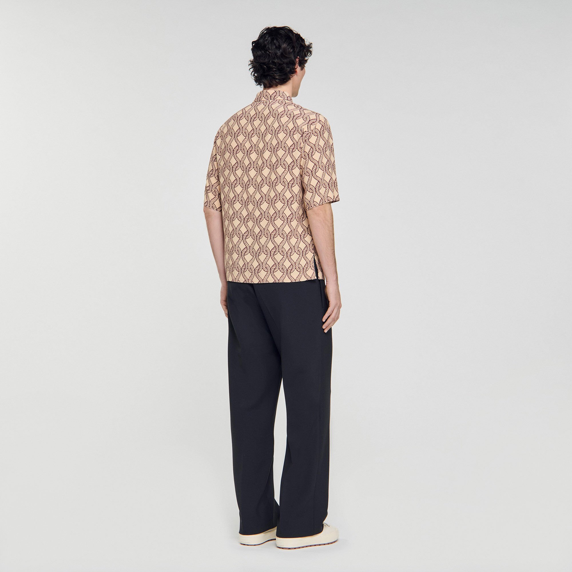 Chemise fluide imprimé corde