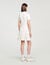 Robe courte en maille col polo