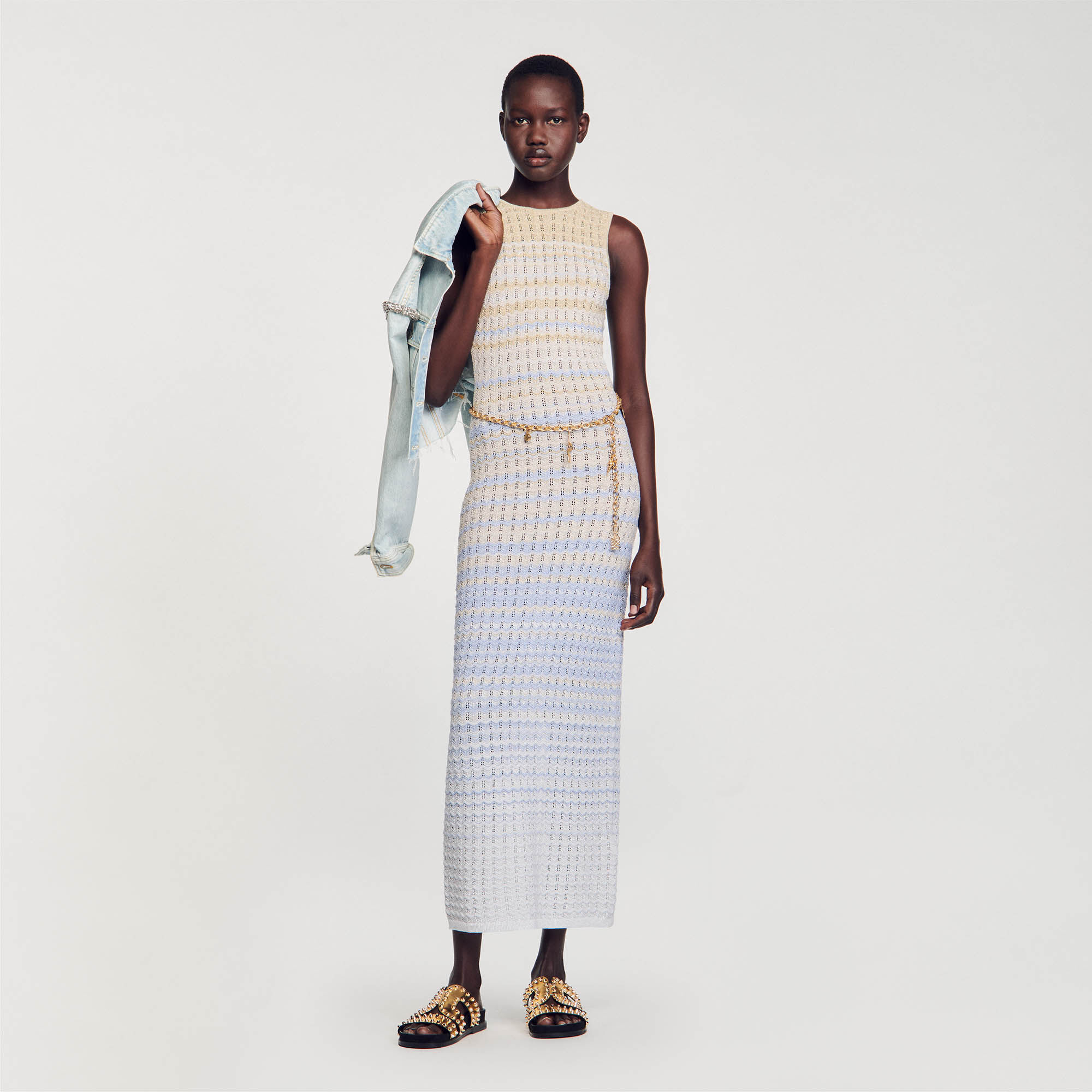 Robe bleu sandro outlet