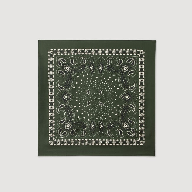 Foulard en soie imprimé bandana