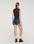 Pull en maille et denim