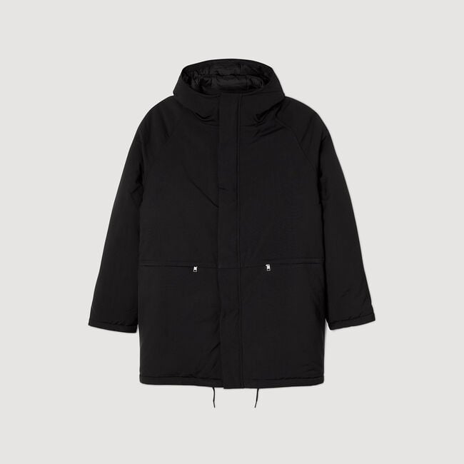 Parka molletonné en tissu technique