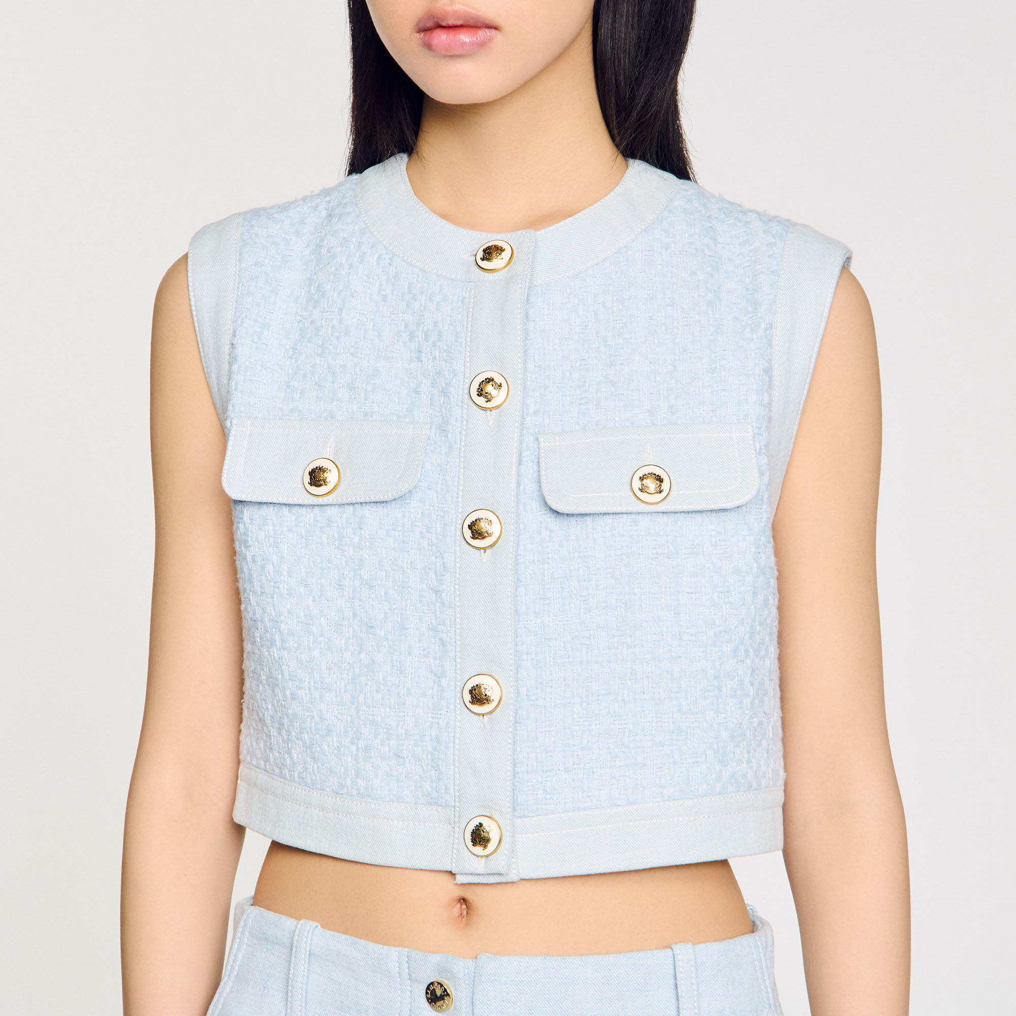 Veston en tweed fantaisie