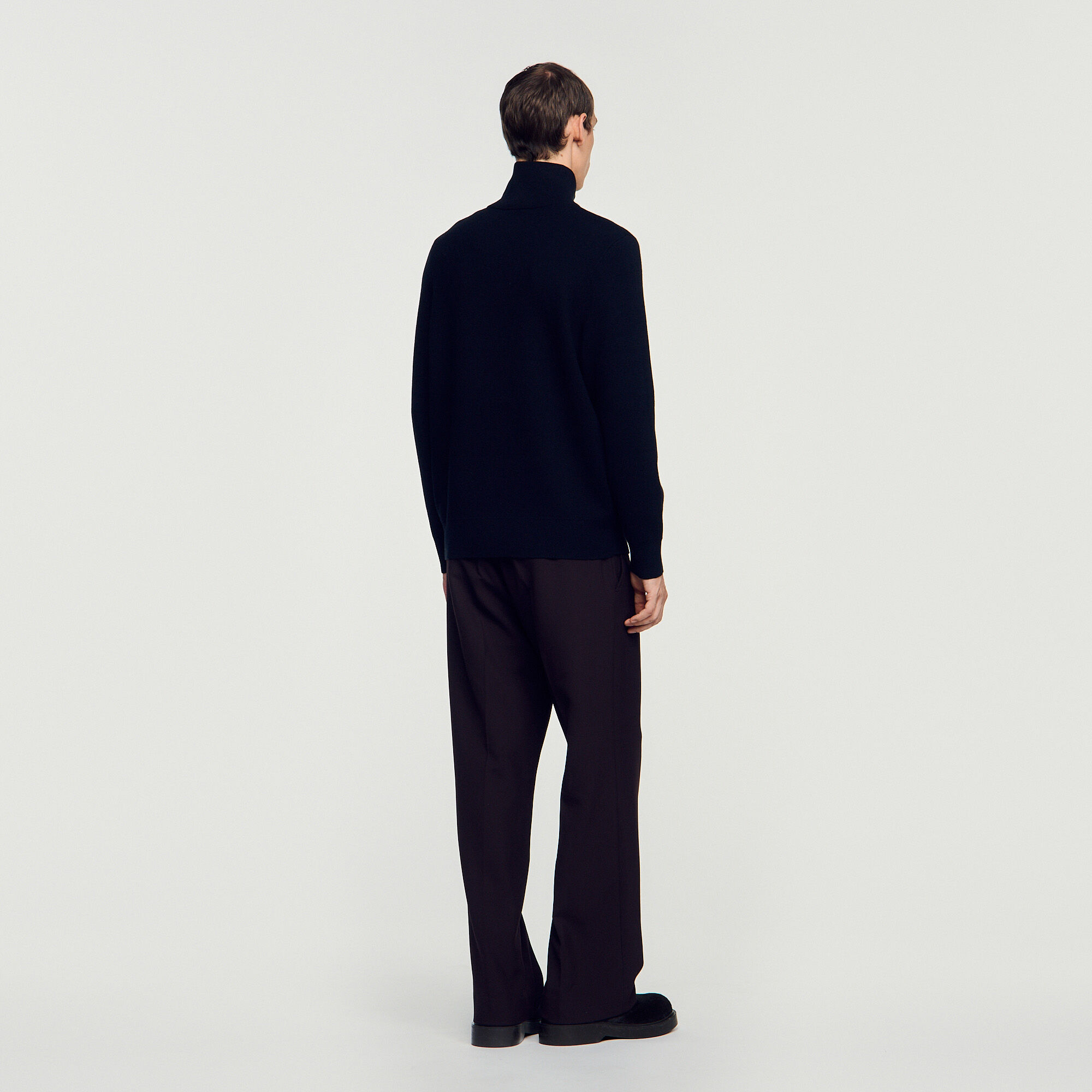 Pull &agrave; col montant - Mixte | Sandro Paris