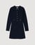 Robe courte en maille boutonnée
