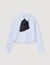Chemise courte à cravate amovible