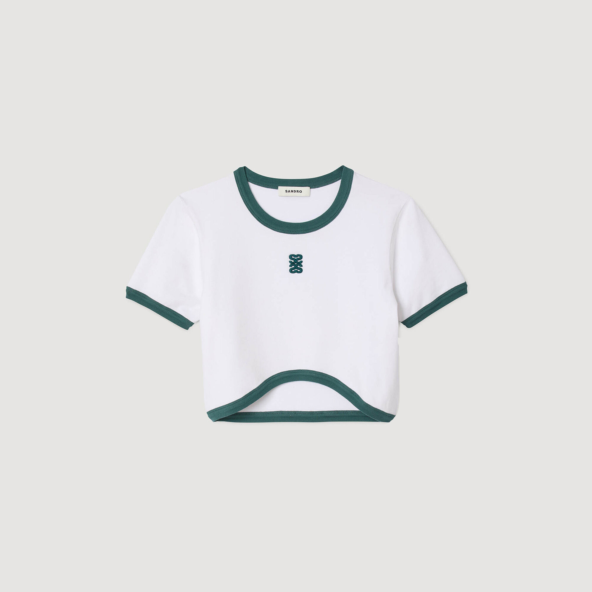 T-shirt court bicolore