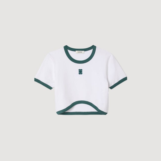 T-shirt court bicolore
