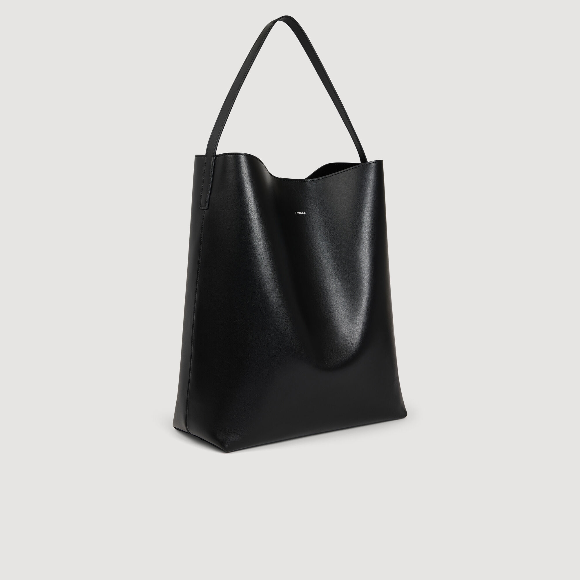 Sac hobo en cuir &agrave; logo