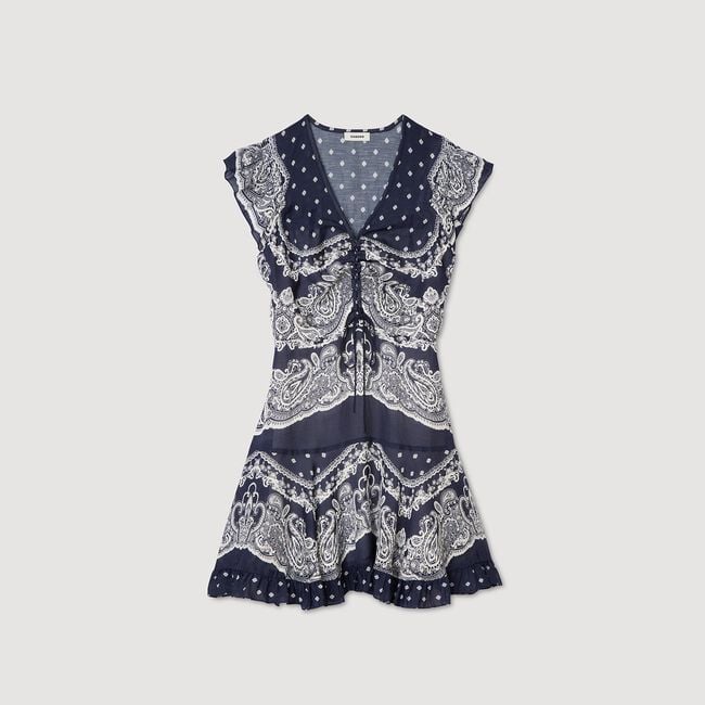 Robe courte à imprimé bandana