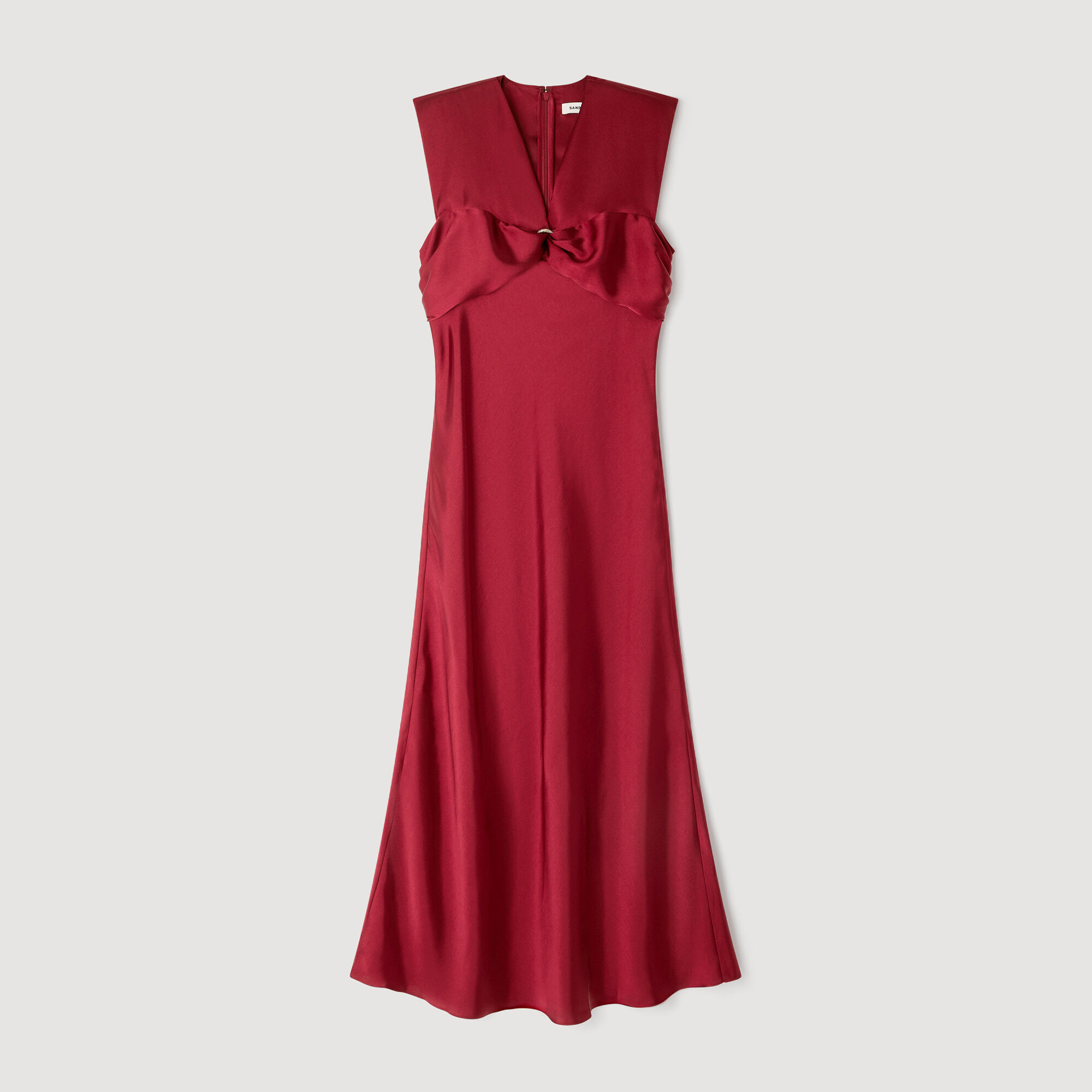 Robe longue à col V