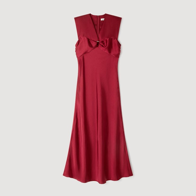 Robe longue à col V