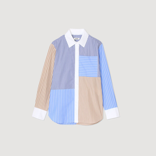 Chemise à mix de rayures