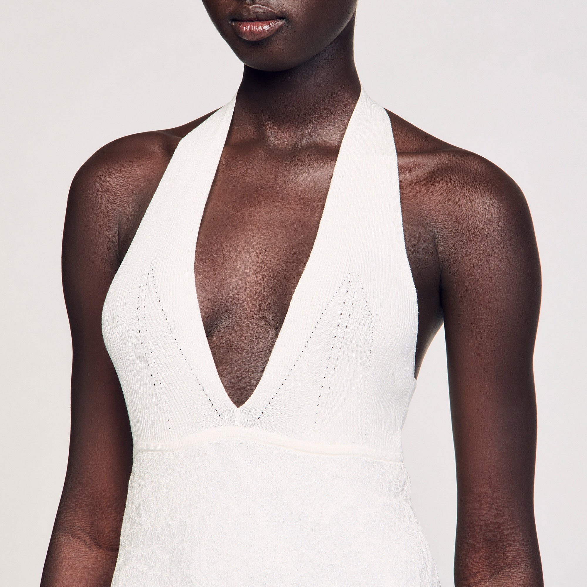 Robe longue en maille