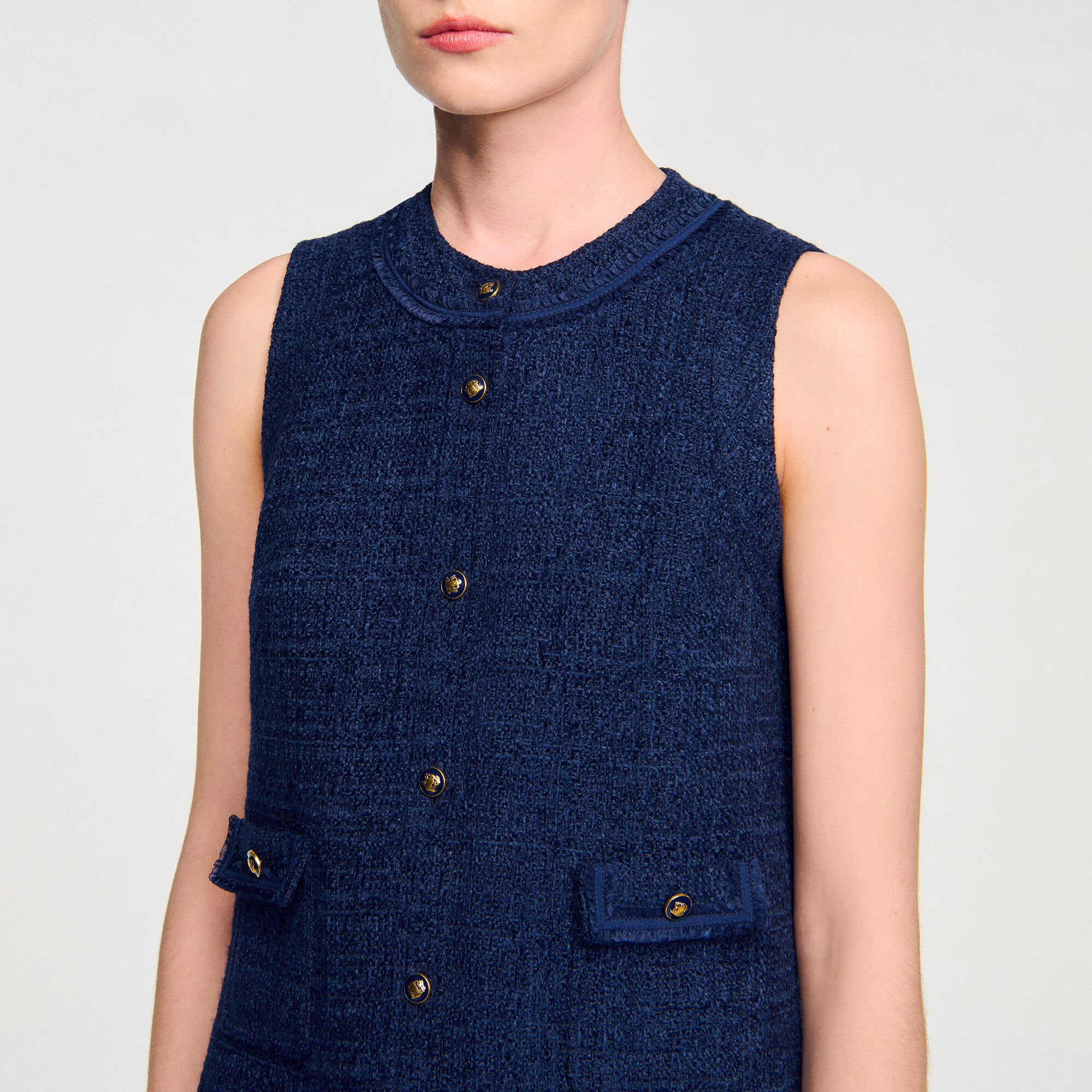 Robe courte en tweed