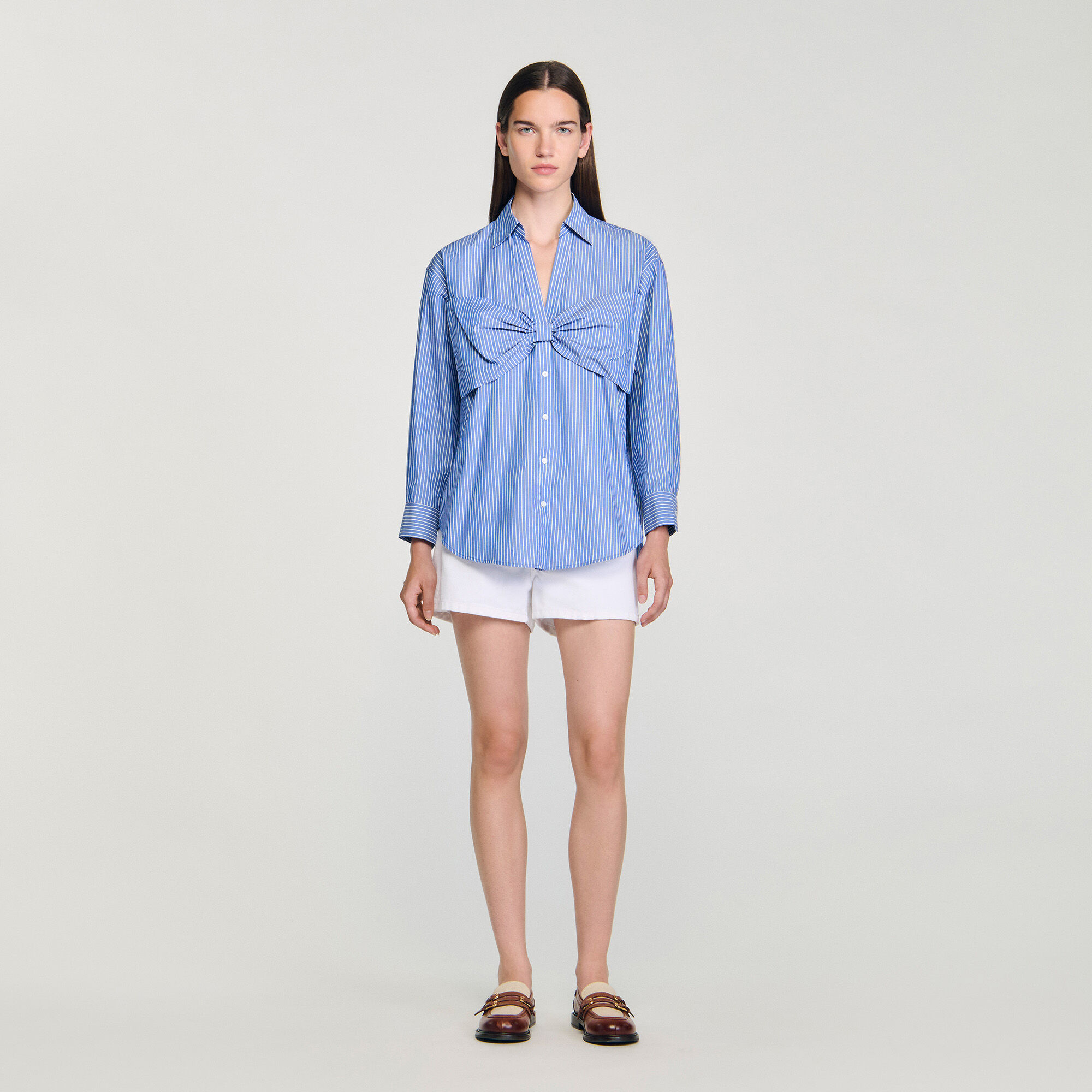 Chemise oversize à nœud