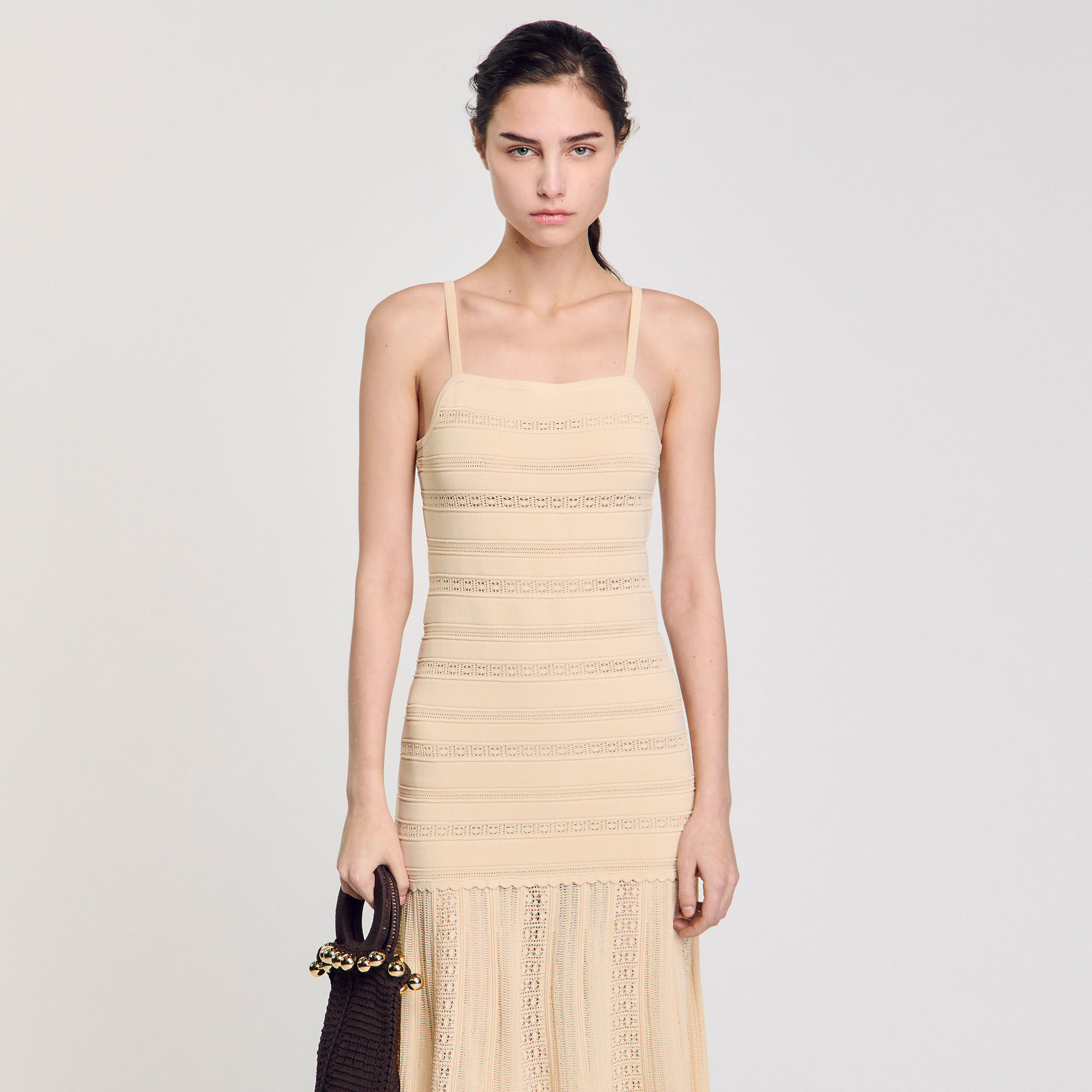 Robe longue en maille