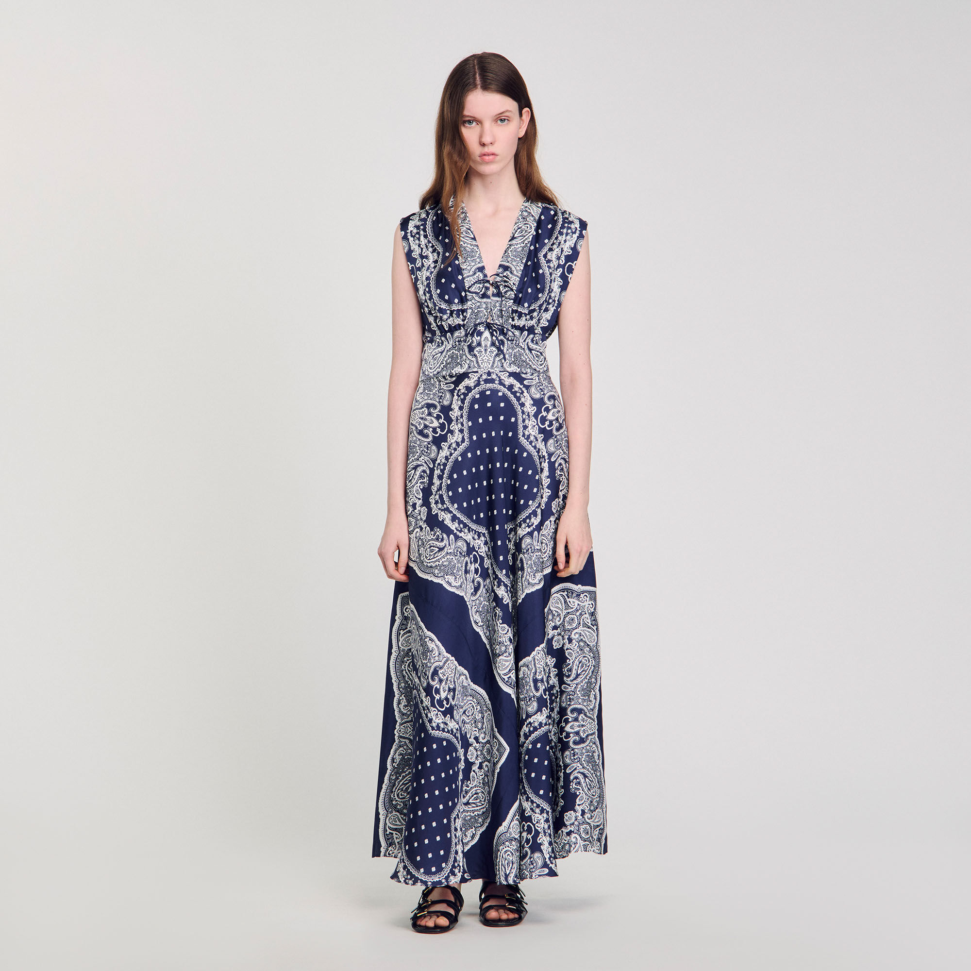 Robe longue à imprimé bandana