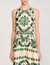 Robe longue &agrave; imprim&eacute; feuilles