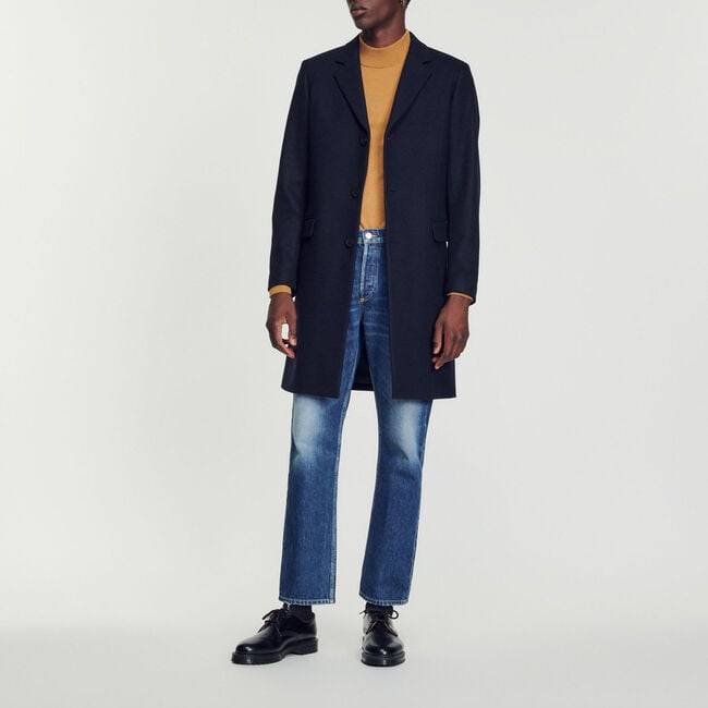 Manteau en laine et cachemire