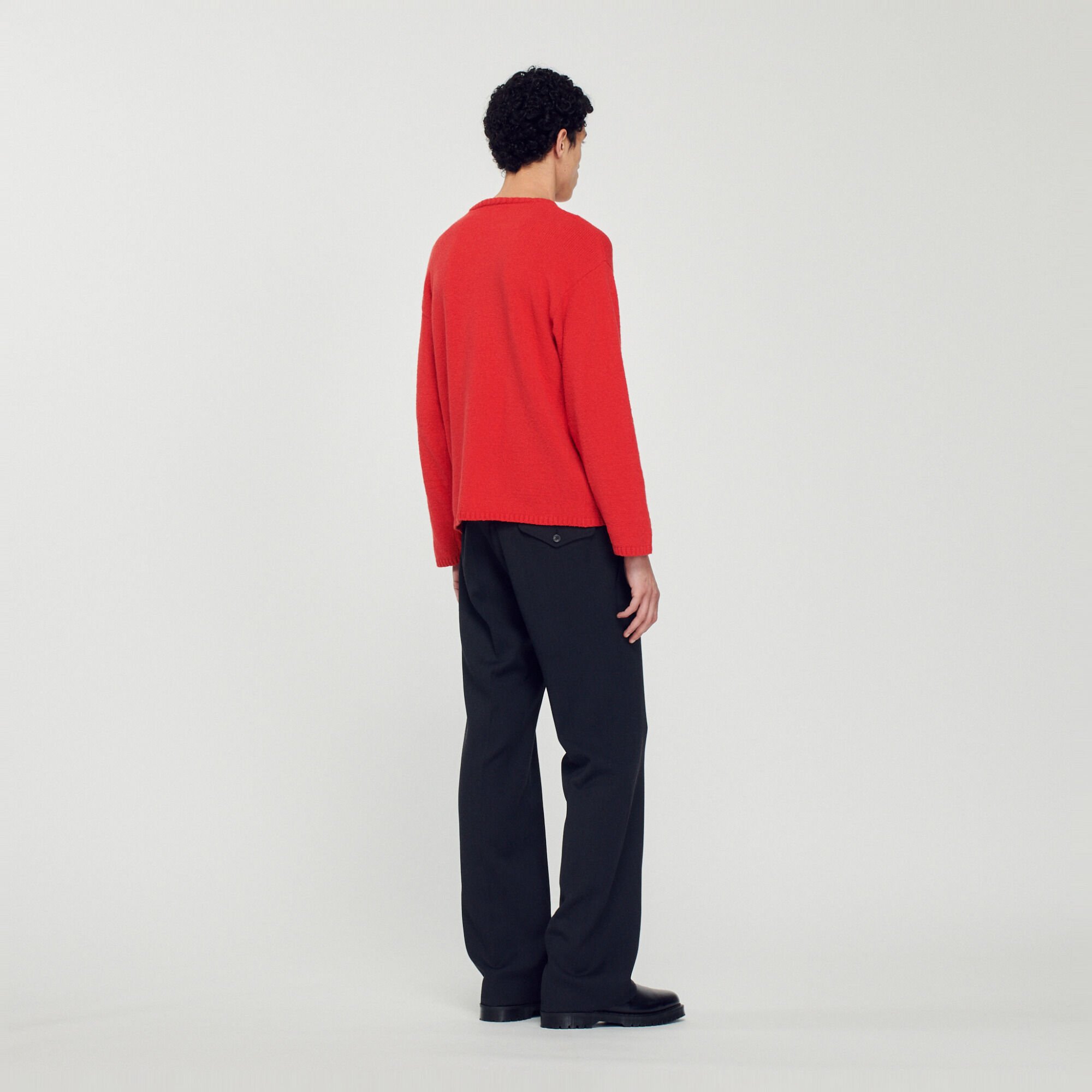 Pull en maille bouclée