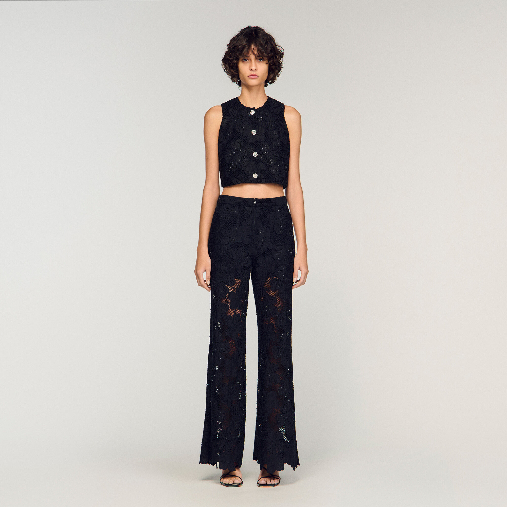 Pantalon en guipure 