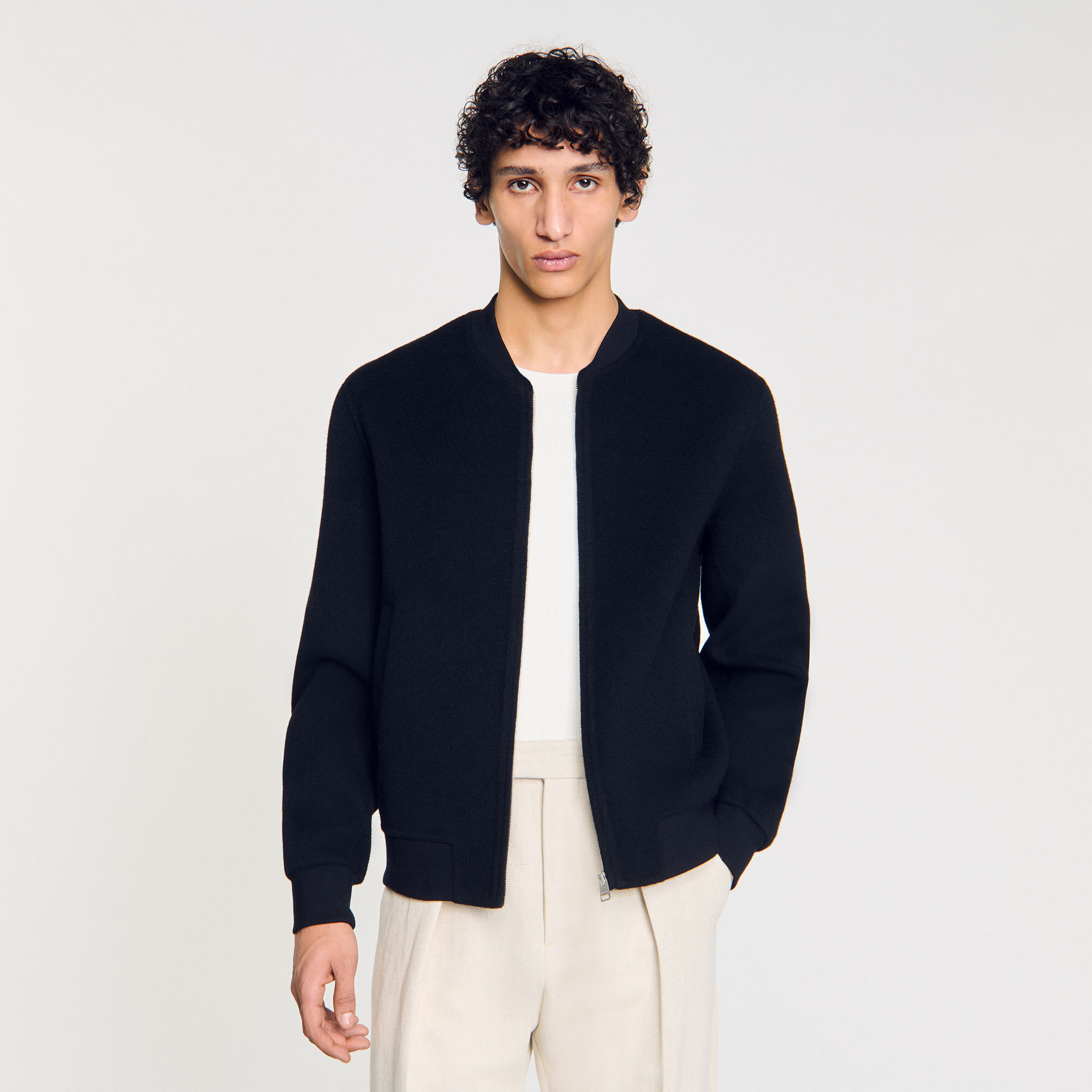 Blouson en laine double face