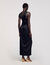 Robe longue  satinée fendue