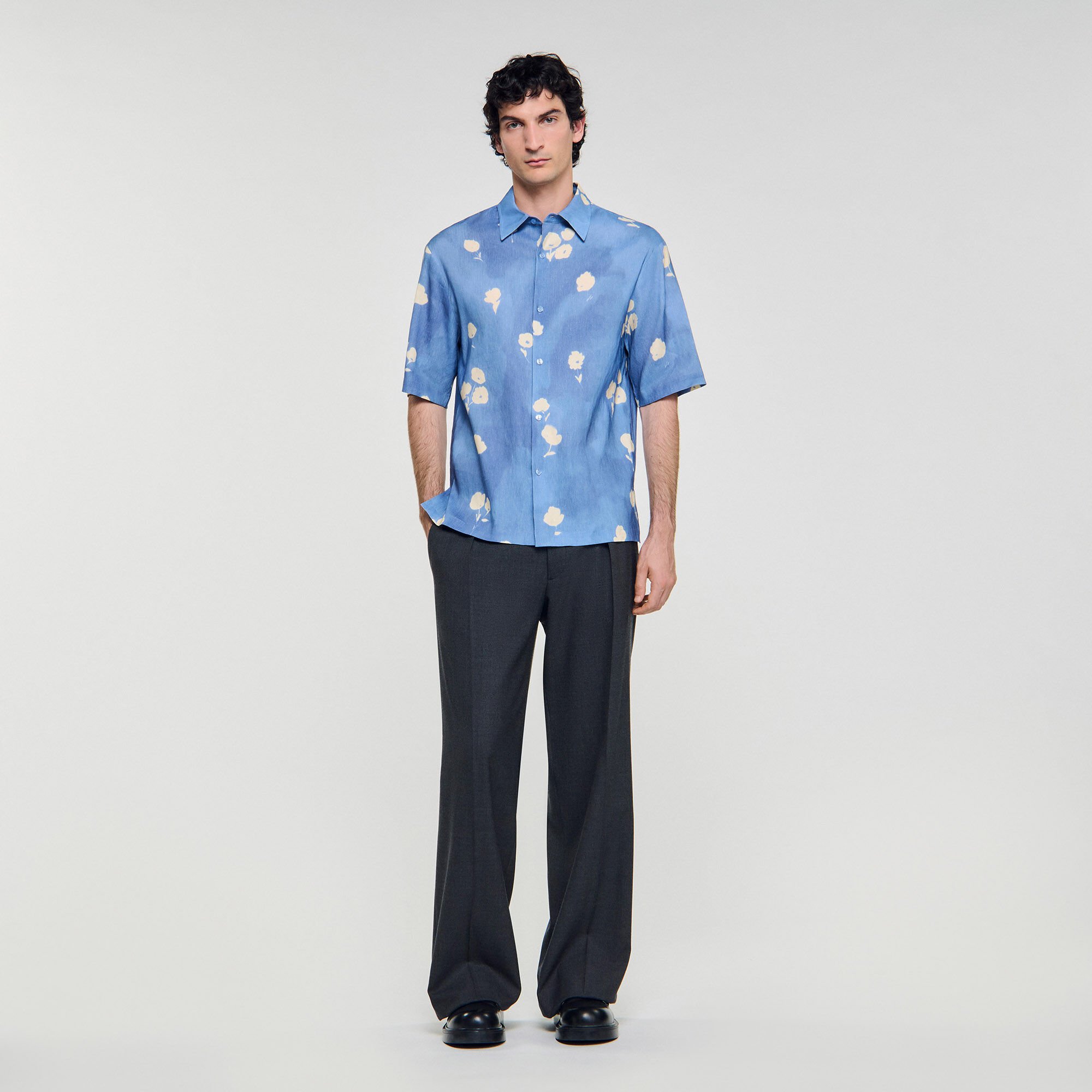 Chemise à imprimé fleur