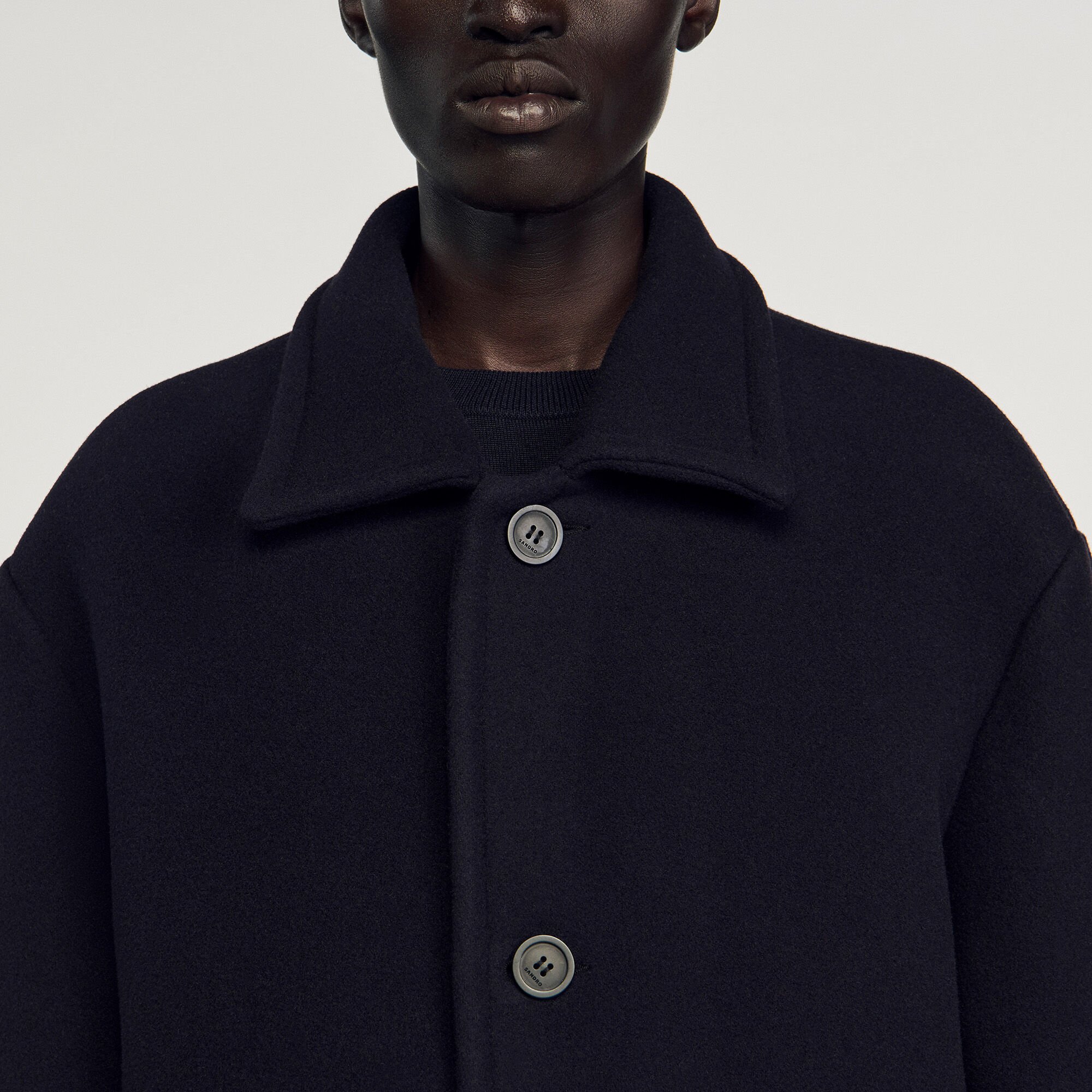 Manteau en laine et cachemire